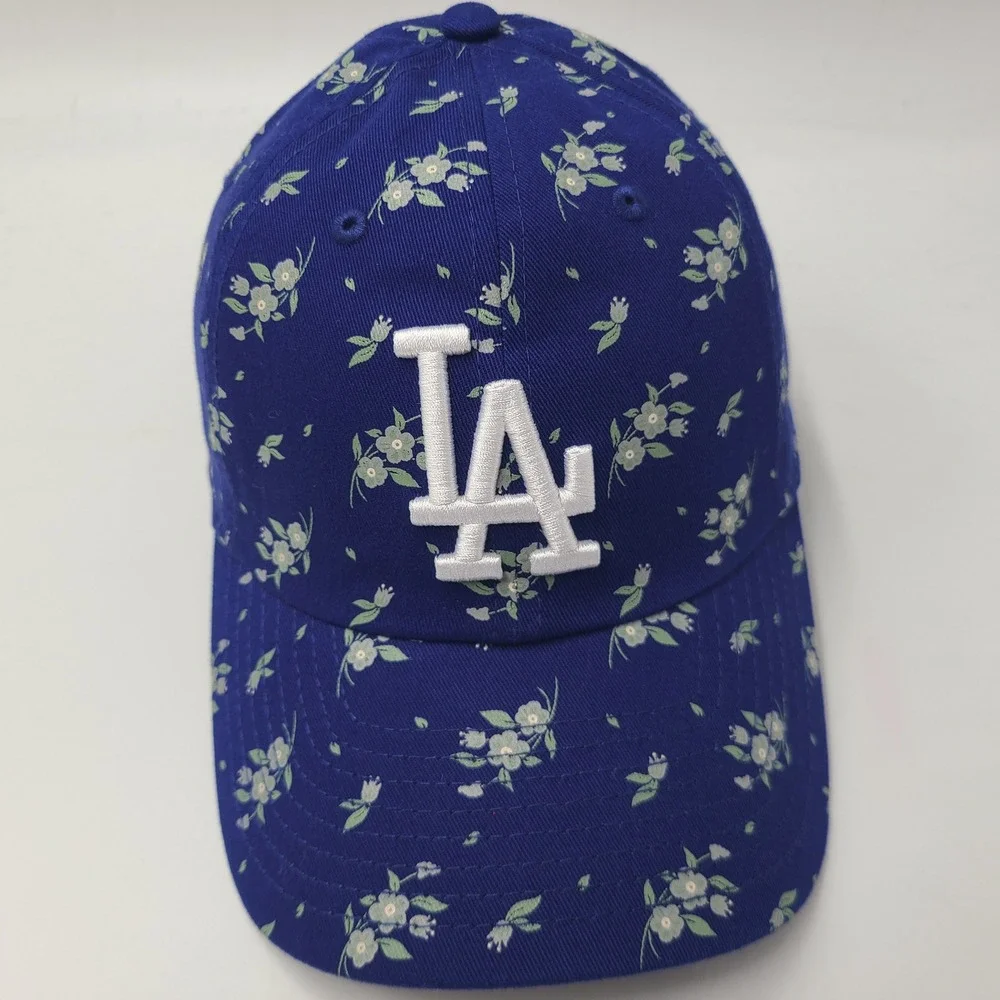 Women Los Angeles Dodgers Hat Strapback New Era Blue Floral MLB All Over Print